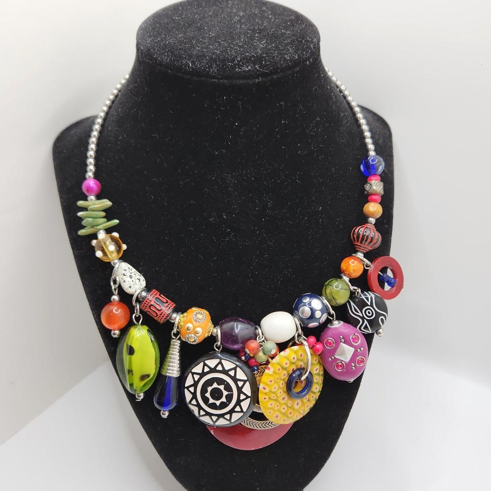 Choker Charms Torque Statement Necklace Memory Wire Boho Artistic Eclectic Gypsy